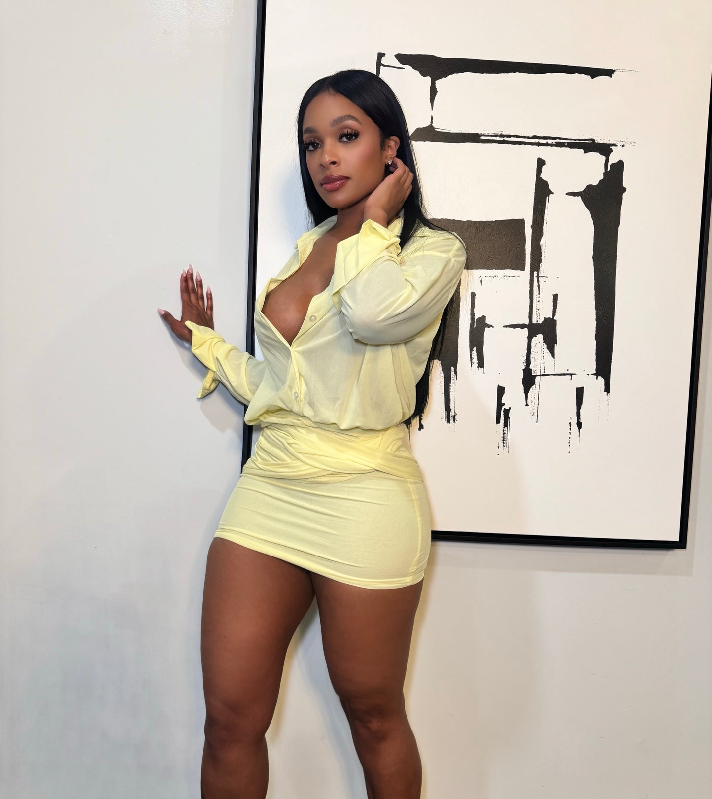 “Citrine” Blouse Mini Dress